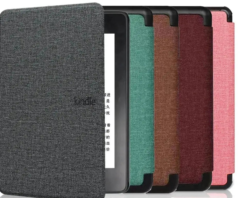 Kindle Fabric Cover And Leather Screen Protector Stylish