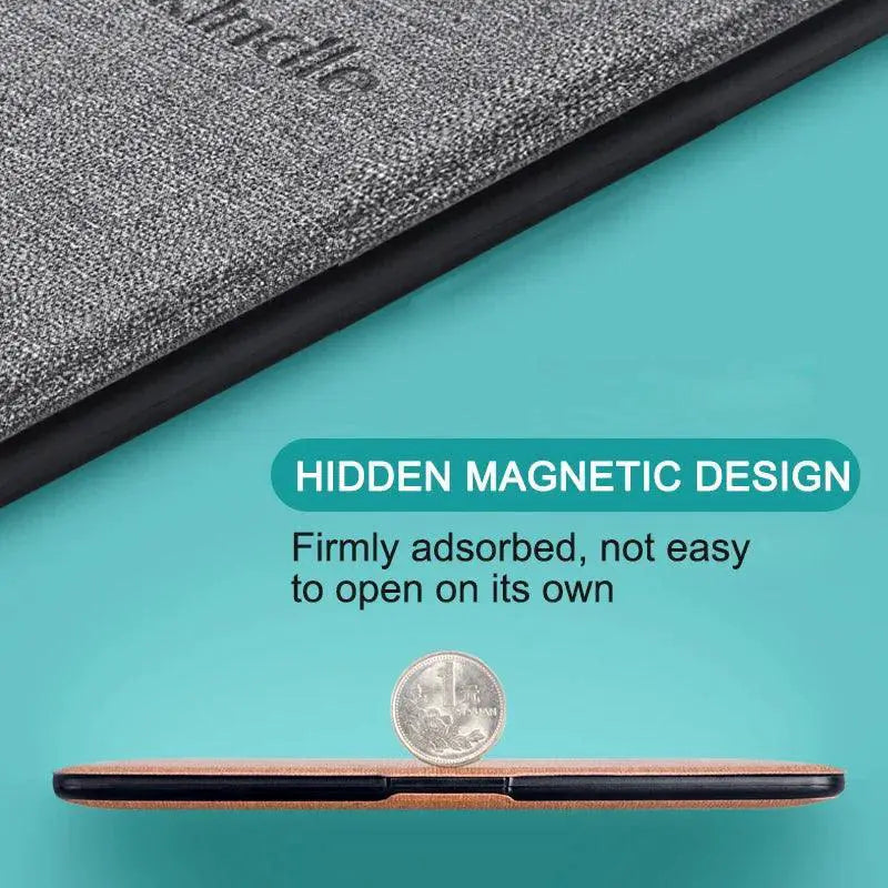 Kindle Fabric Cover And Leather Screen Protector Stylish