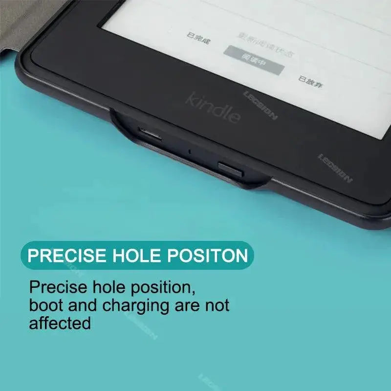Kindle Fabric Cover And Leather Screen Protector Stylish