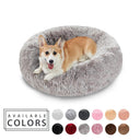 King Luxe Plush Dog Bed Cozy Round Bed for Pets Various Colors