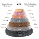 King Luxe Plush Dog Bed Cozy Round Bed for Pets Various Colors