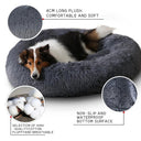 King Luxe Plush Dog Bed Cozy Round Bed for Pets Various Colors