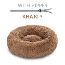 King Luxe Plush Dog Bed Cozy Round Bed for Pets Various Colors