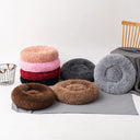 King Luxe Plush Dog Bed Cozy Round Bed for Pets Various Colors
