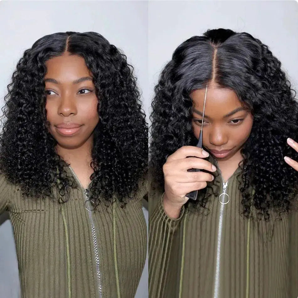 Kinky Curly Bob Lace Front Wig 100 Percent Human Hair