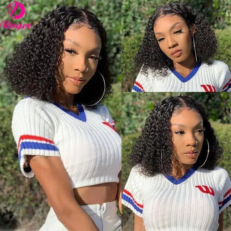 Kinky Curly Bob Wig Human Hair Customizable Fast Shipping