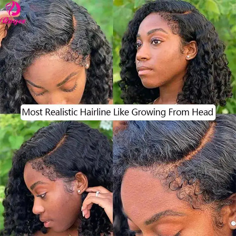 Kinky Curly Bob Wig Human Hair Customizable Fast Shipping
