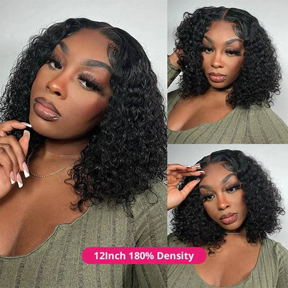 Kinky Curly Bob Wig Natural Beauty Easy Wear Style