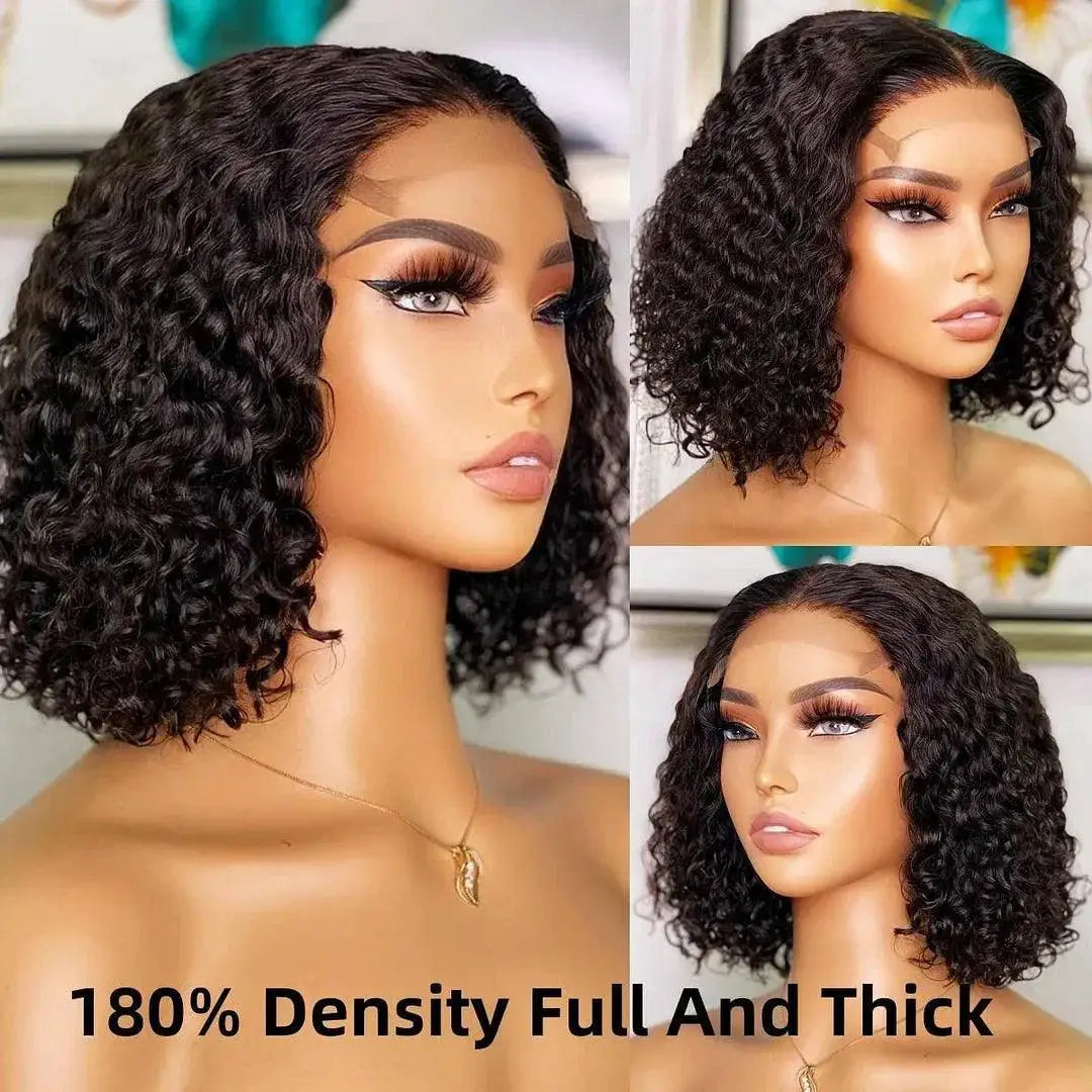 Kinky Curly Bob Wig Natural Beauty Easy Wear Style