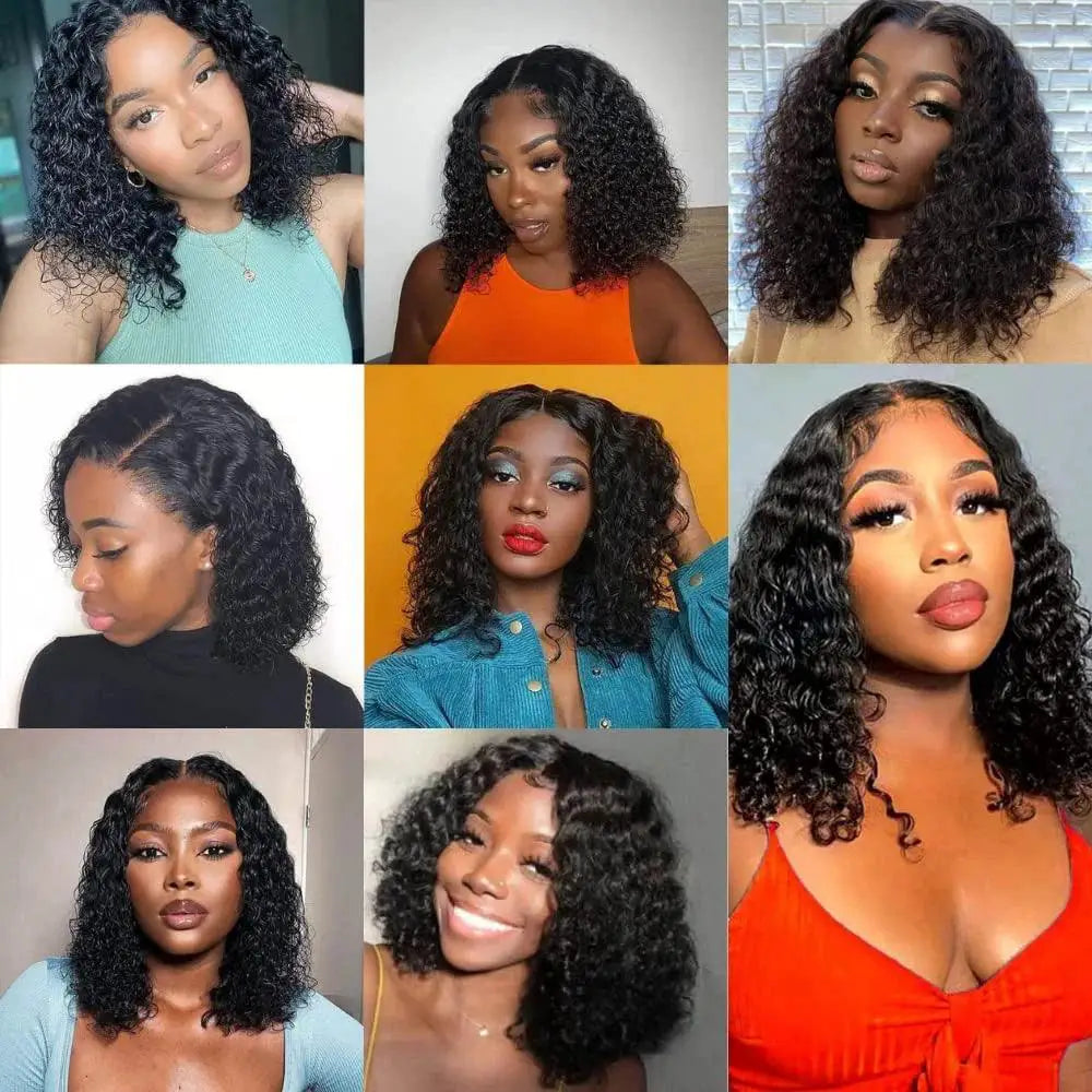 Kinky Curly Bob Wig Natural Beauty Easy Wear Style