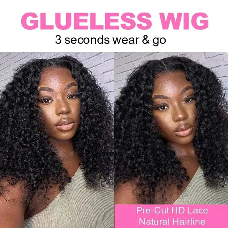 Kinky Curly Bob Wig Natural Beauty Easy Wear Style