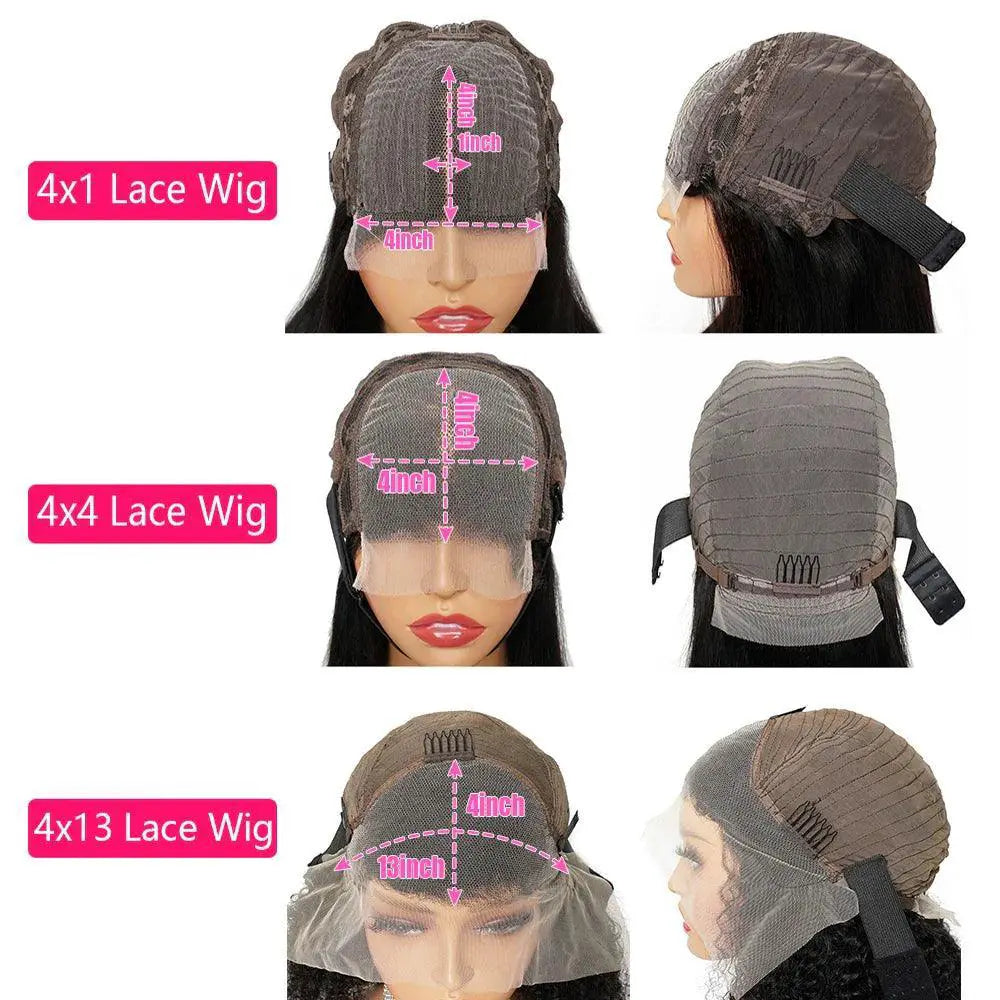 Kinky Curly Indian Remy Lace Front Wig Natural Look