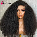 Kinky Curly Indian Remy Hair Lace Front Wig Natural Look