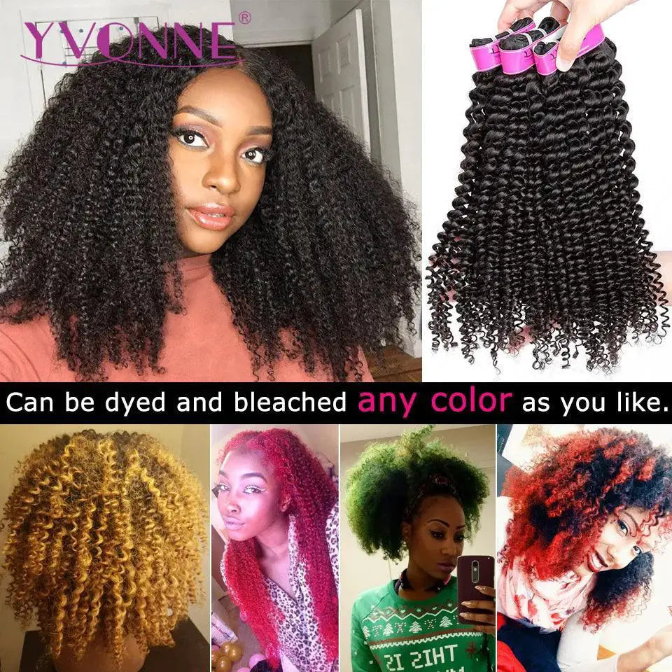 Kinky Curly Virgin Brazilian Hair Bundle For Volume Vivacity