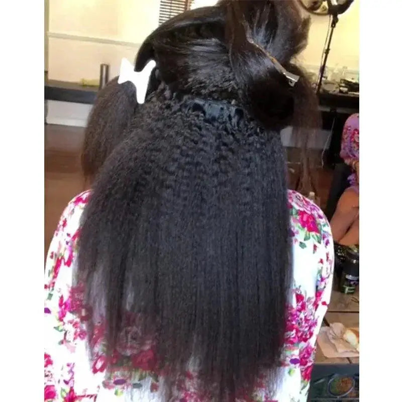Kinky Straight Raw Indian Virgin Hair Bundles Kit Extensions