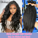 Kinky Straight Raw Indian Human Hair Bundles Kit Extensions