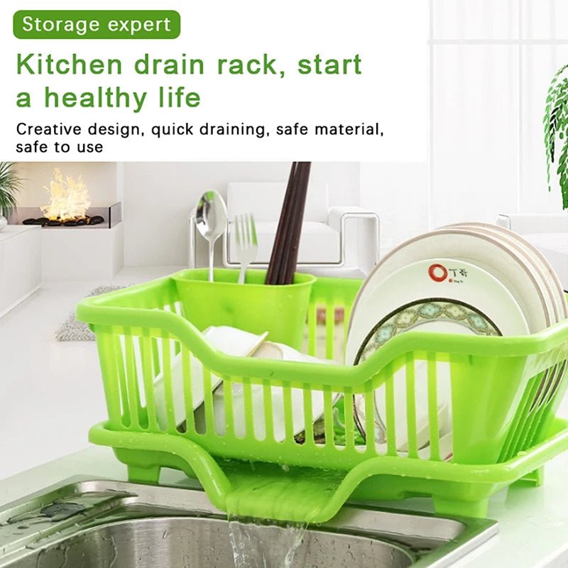 Kitchen Drainage Rack With Drainer Board For Countertop Dish Drying Utensils Pro