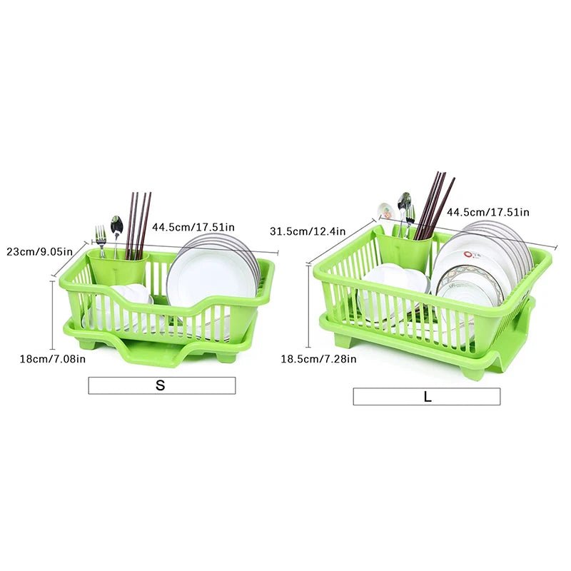 Kitchen Drainage Rack With Drainer Board For Countertop Dish Drying Utensils Pro