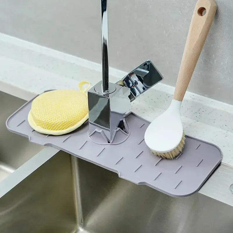 Kitchen Faucet Mat Waterproof Sink Protector Grey Black