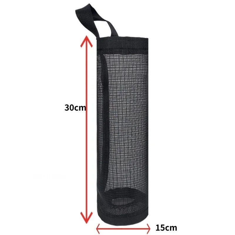 Kitchen Garbage Bag Holder Wall Mounting Plastic Bag Dispenser Hanging Organizer
