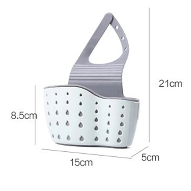 Kitchen Sink Holder Hanging Drain Baskets Adjustable Soap Sponge Shelf Organizer