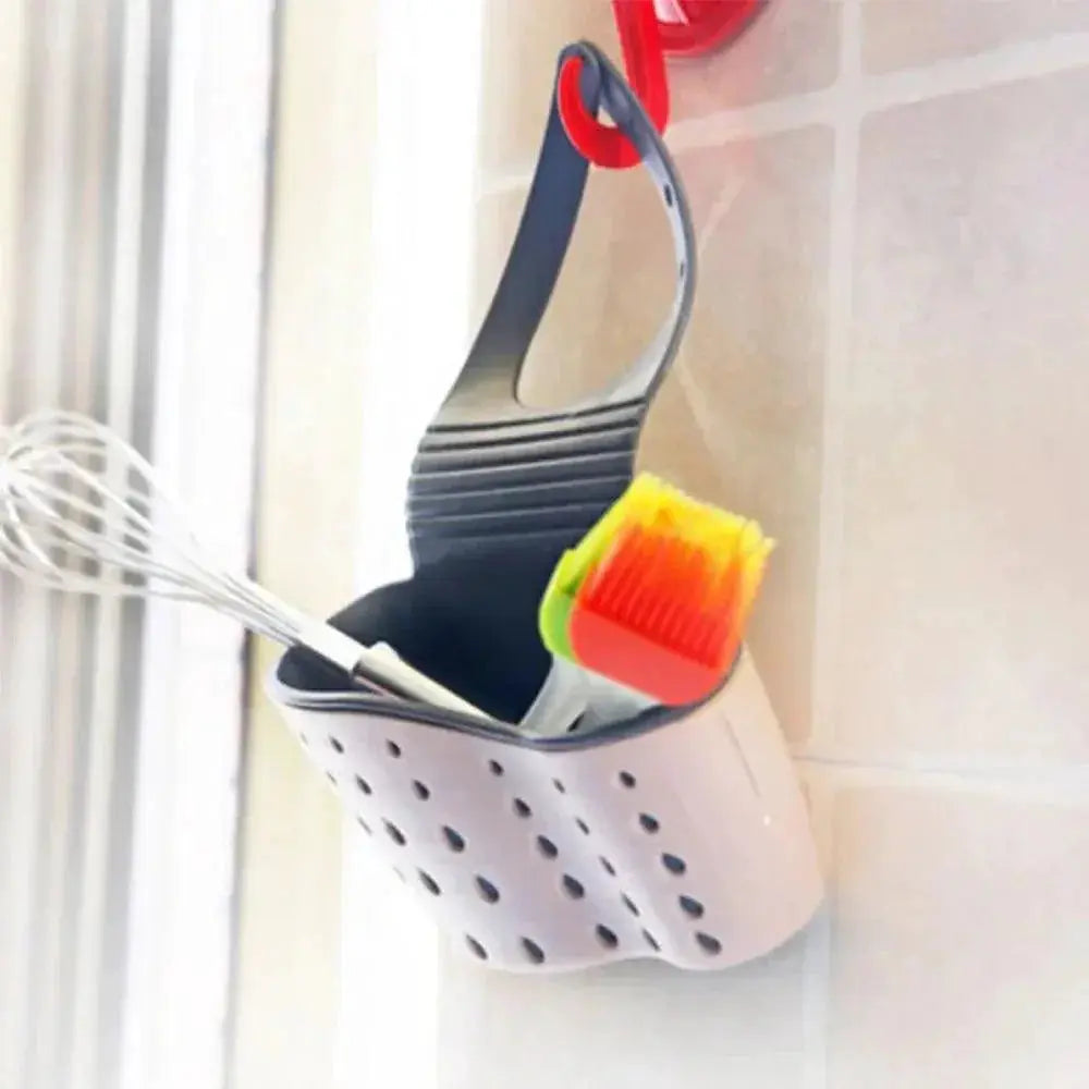 Kitchen Sink Rack Strainer And Sponge Storage Basket Durable