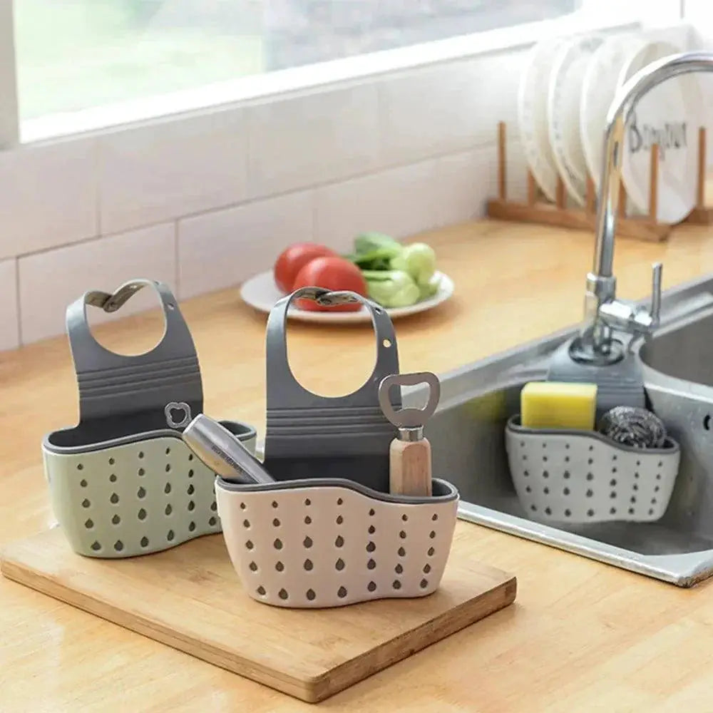 Kitchen Sink Rack Strainer And Sponge Storage Basket Durable