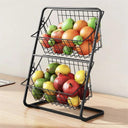 Kitchen Storage Shelf Double Layer Seasoning Fruits Holder