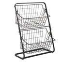 Kitchen Storage Shelf Double Layer Seasoning Fruits Holder