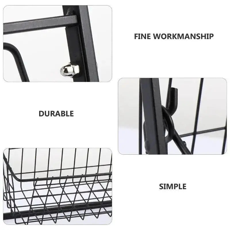 Double Layer Kitchen Storage Shelf For Seasoning And Fruits