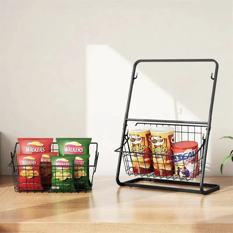 Double Layer Kitchen Storage Shelf For Seasoning And Fruits