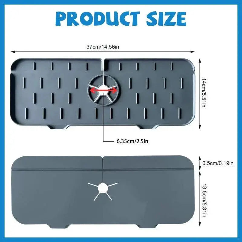 KitchenGuard Silicone Splash Guard Absorbent Mat 14.6 Inch