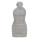 Kliou Halterneck Dress Parisian Retro Elegance Youthful Charm