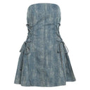 Kliou Milk Blue Dress for Women Fit