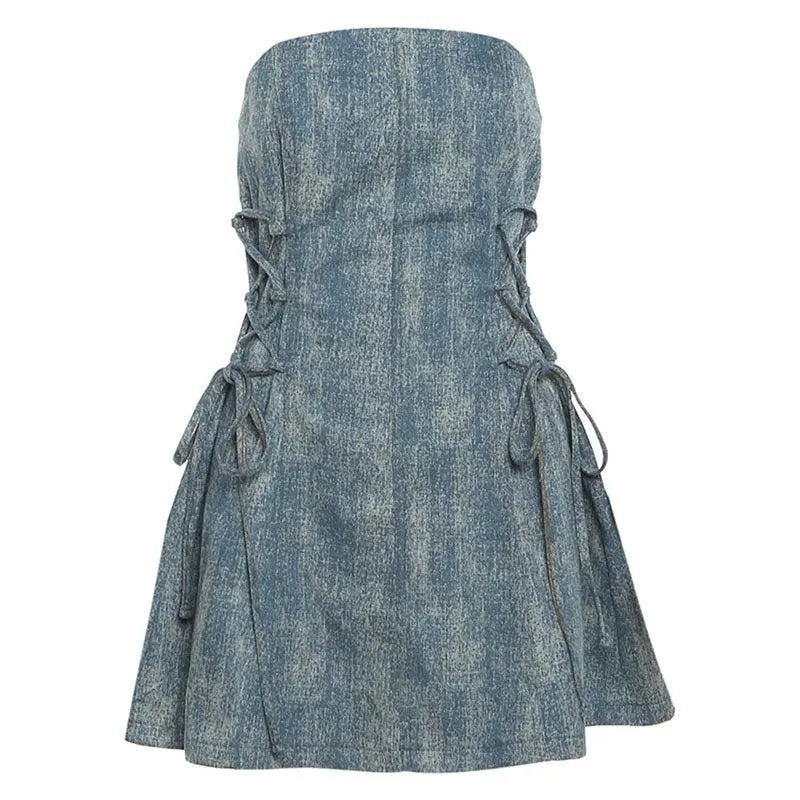 Kliou Pure Desire Milk Blue Dress Summer Fashion 2023