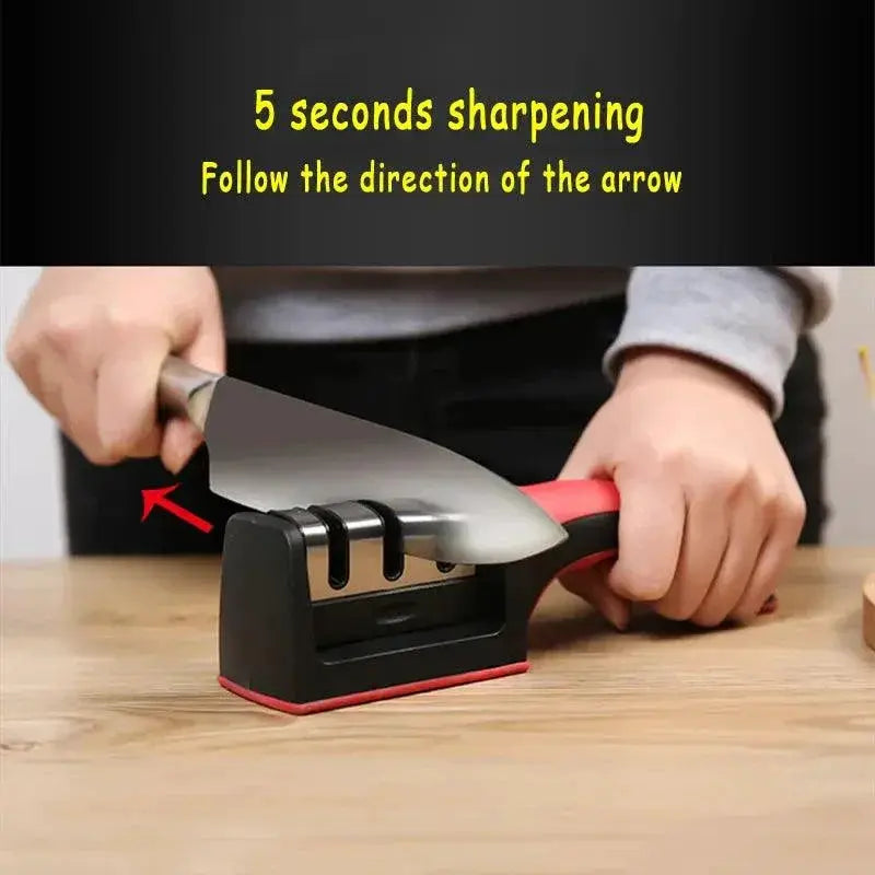 Knife Sharpener For Kitchen Knives Quick Precision Upgrade