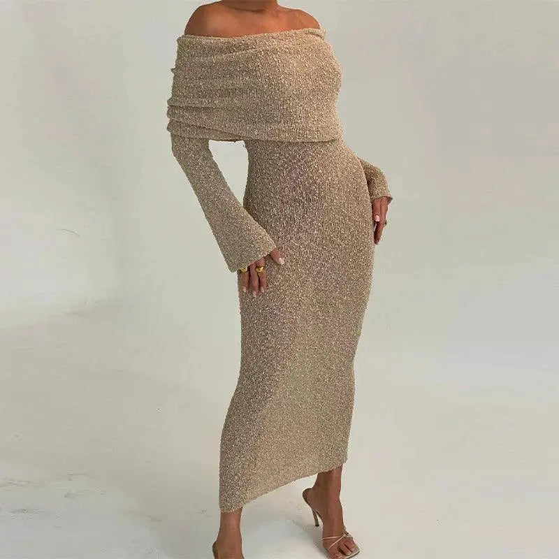 Knit Off Shoulder Dress For Women Contemporary Beachwear