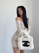 Knitted V-neck Slim-Fit Sheath Dress Elegant Spring Design