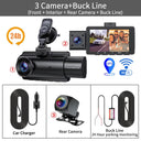 Kocam Dash Cam 3-Channel Car Cam with GPS Night Vision