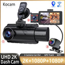 Kocam Dash Cam 3-Channel Car Cam with GPS Night Vision