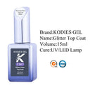 Kodies Sparkling Gel Top Coat for Nails