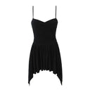 Korean Ballet Style Suspender Dress Chic Asymmetrical Piece