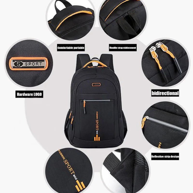 Korean Version Unisex Large Capacity Nylon Backpack 56 to 75L For School Travels