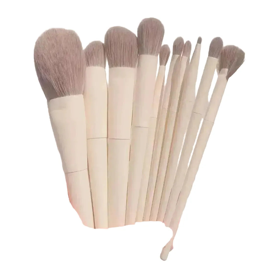 Flawless Cosmetic Brush Kit for Pros — 10PCS Black purple