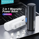 KUULAA 3000mAh Magnetic Power Bank for iPhone and Samsung