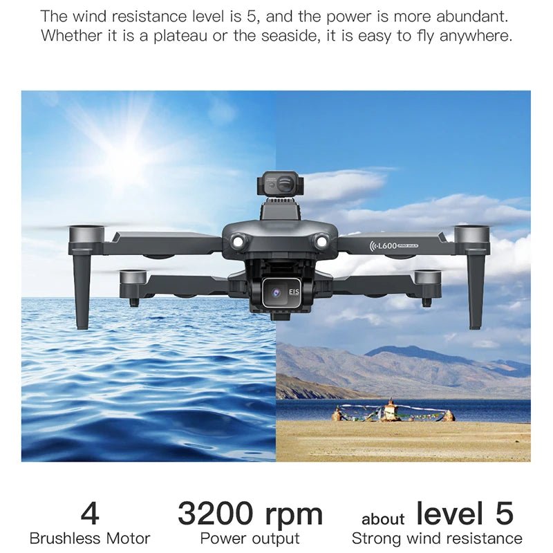 L600 Pro Max GPS Drone - Dual 4K Cameras, 5km Range, 3 Axis Gimbal Pro Max Ultra