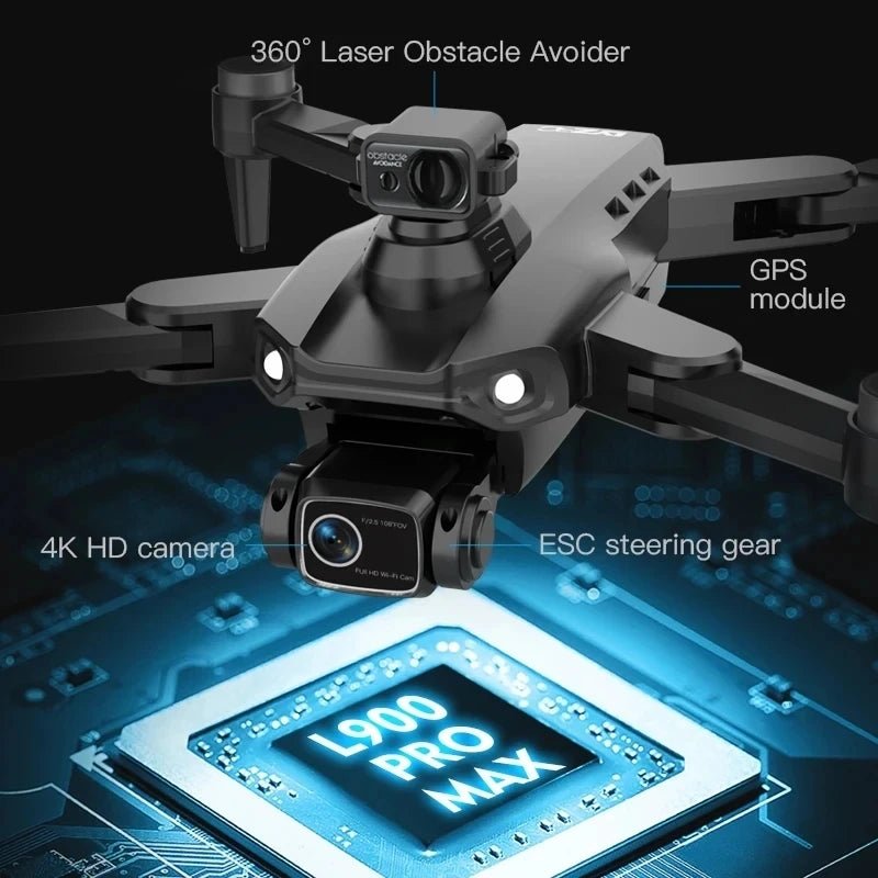 L900 Pro MAX GPS Drone - 4K Dual Cameras 5G WiFi 360 Degrees Obstacle Avoidance