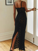 Lace Floral Long Dress for Stylish Beach Vibes Summer Wear