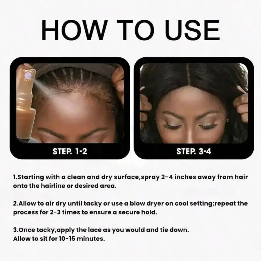 Lace Melting Hair Adhesive Strong Hold Residue Free Spray