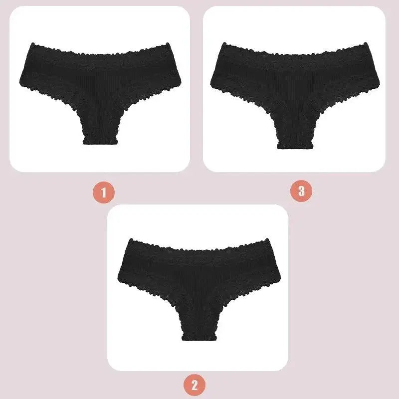 Lace Seamless Cotton Panties Low Waist Women Underwear